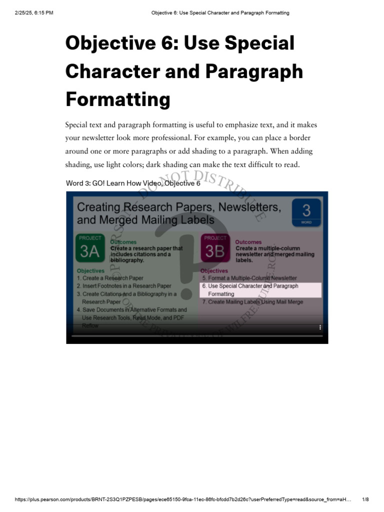 Special Character & Formatting Tips | PDF | Typefaces | Text
