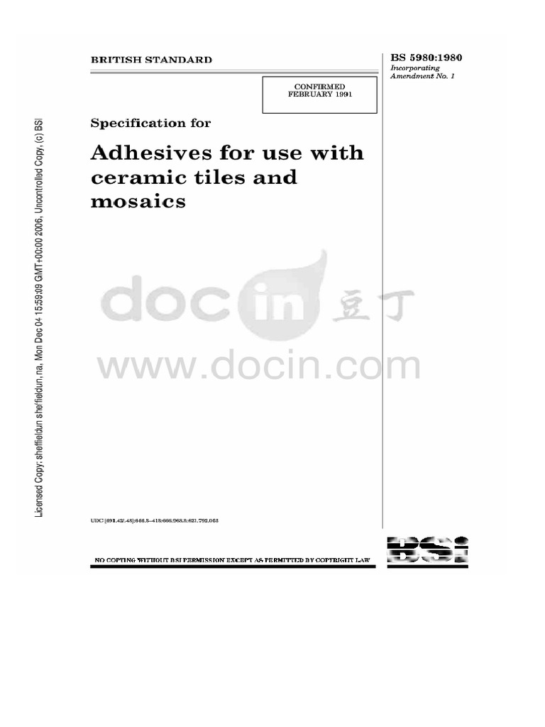 BS 5980 | PDF