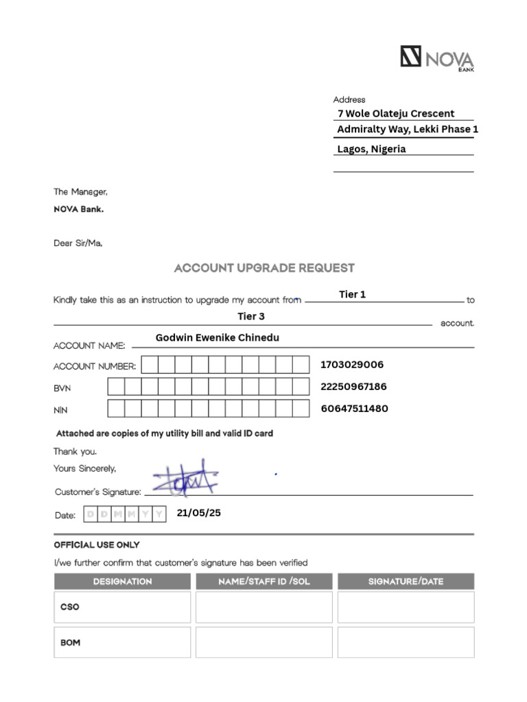 ACCOUNT UPGRADE FORM - PDF - 20250521 - 141149 - 0000 | PDF