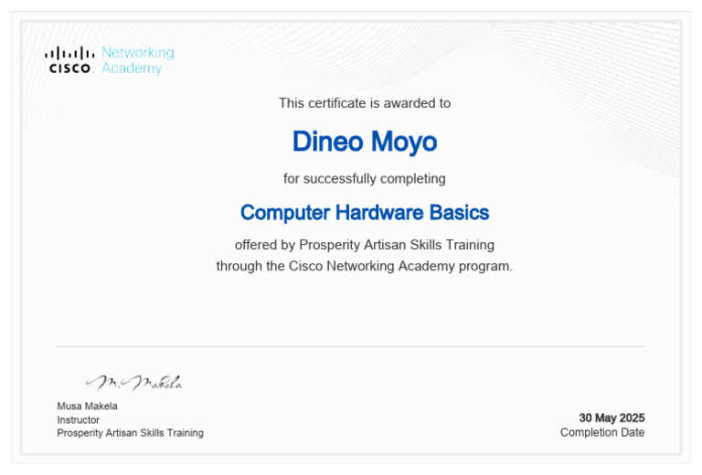 Computer Hardware Basics Certificate Baloyiangel180 Gmail Com 1a83fdd1 ...