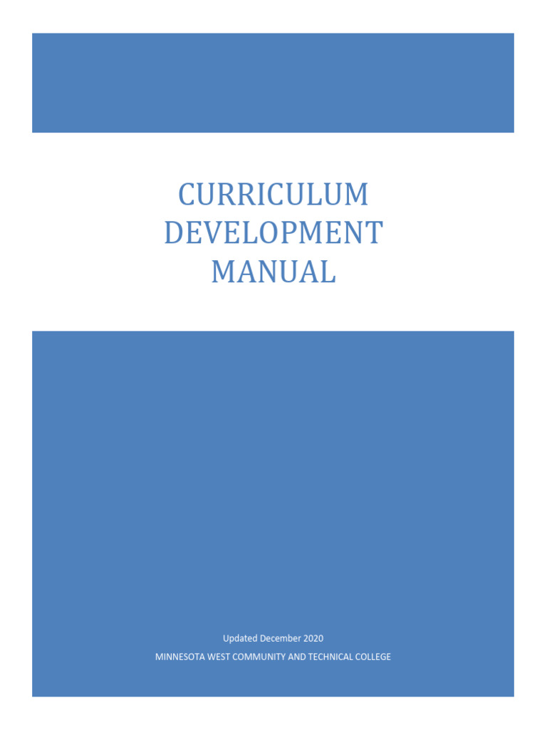 Minnesota West Curriculum Manual | PDF | Curriculum | Copyright