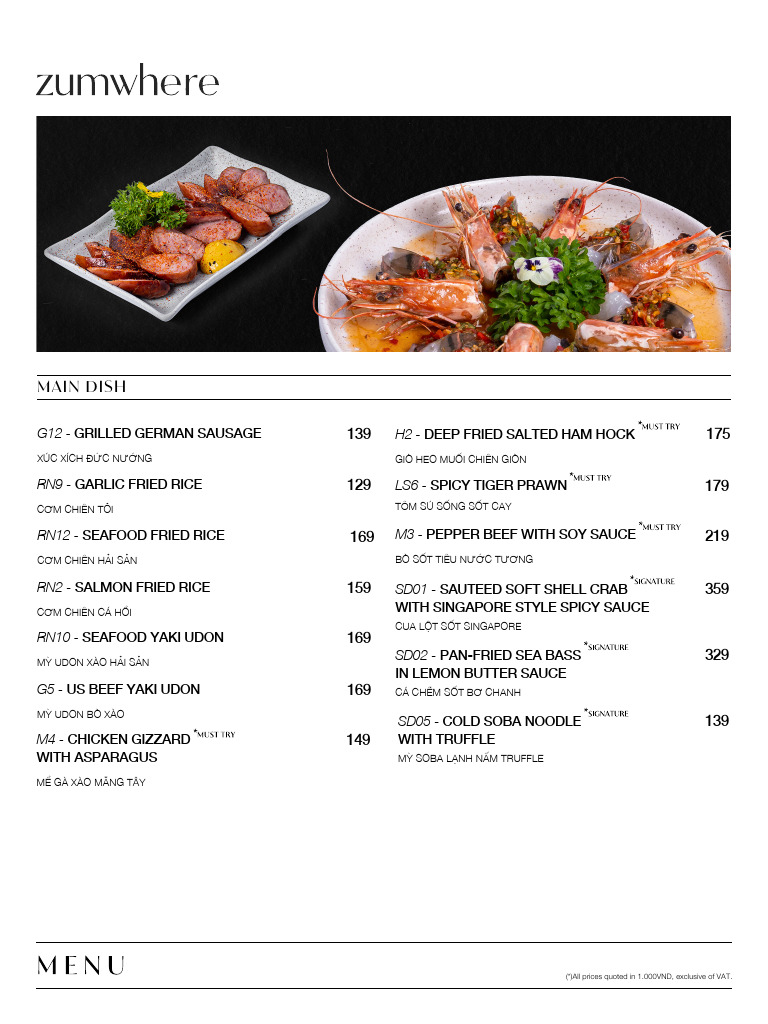 Menu - NT-NTD 18.10 | PDF