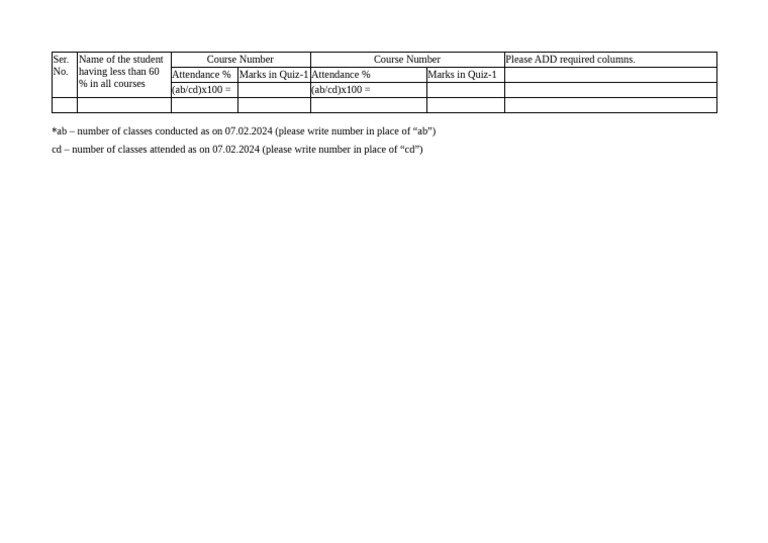 Student Performance Tracking Template | PDF