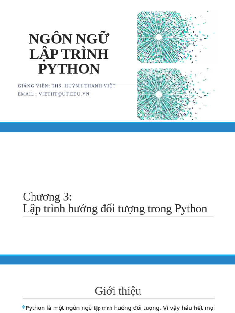 Chương 3 - Lập Trình Hướng Đối Tượng Trong Python | PDF