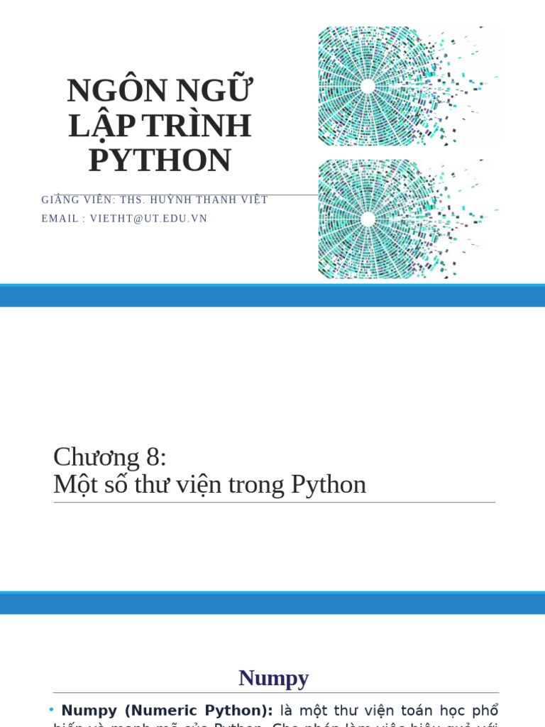 Chương 8 - Một Số Thư Viện Trong Python | PDF