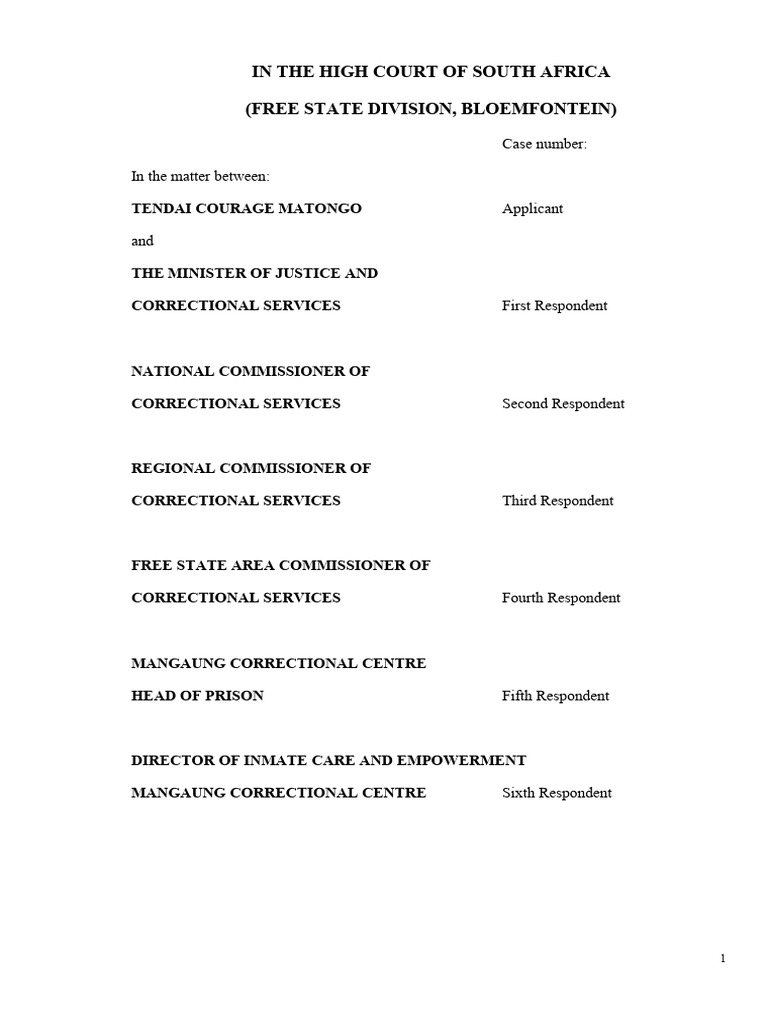 Application For A Mandamus - TCM | PDF | Affidavit | Prison