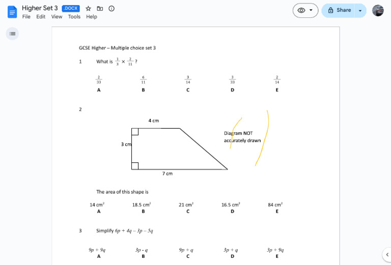 Higher Set 3 | PDF