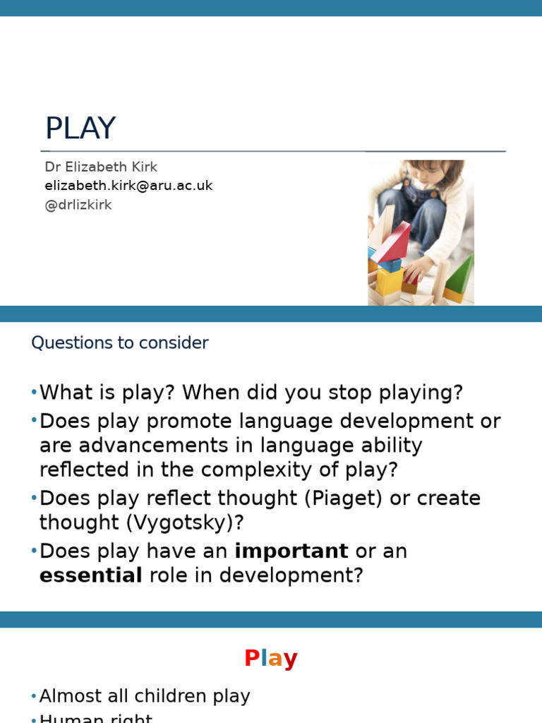 The Importance of Play in Child Development | PDF | Human Life Stages ...