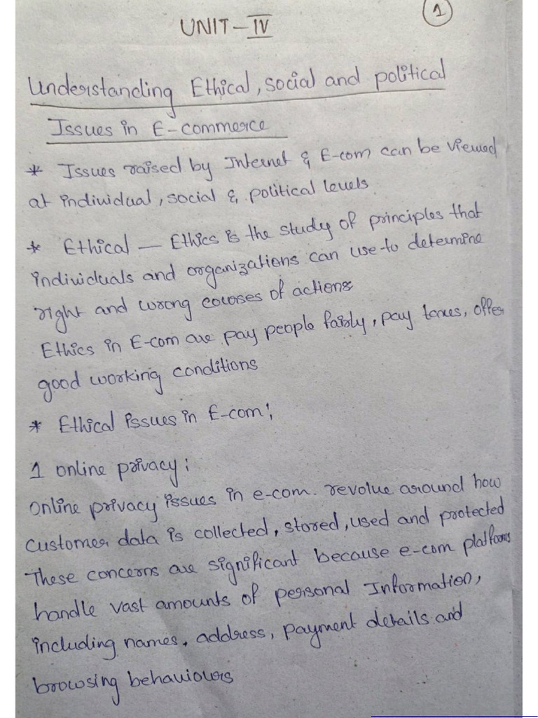 E Commerce Unit 4 | PDF