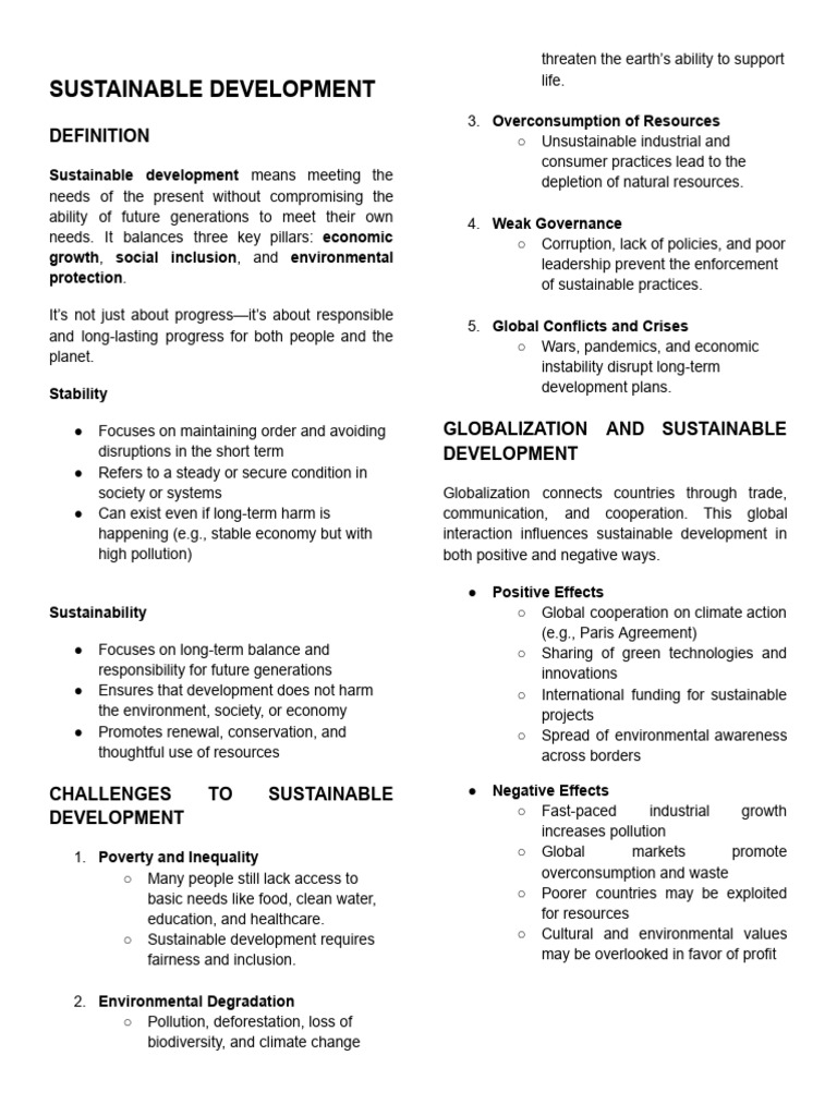 Understanding Sustainable Development Challenges | PDF | Sustainability ...