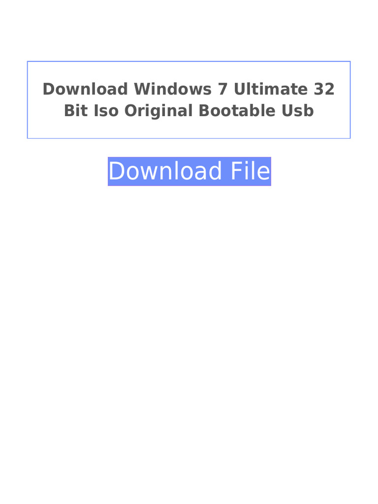 download windows 7 ultimate 32 bit iso original usb