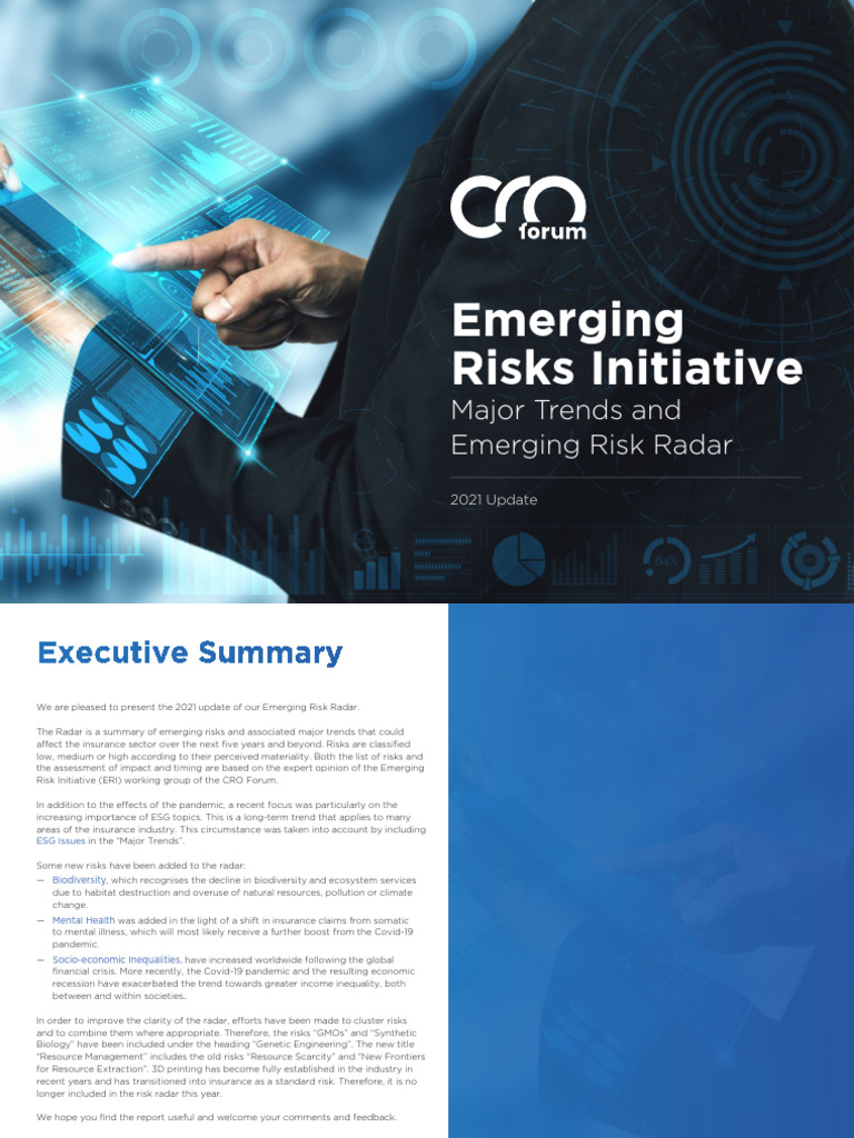 2021 Emerging Risk Radar Update | PDF | Climate Change | Sustainability