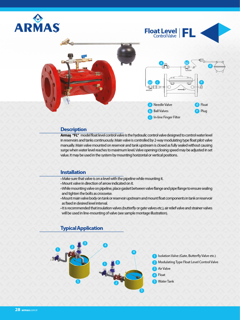 Float Level Control Valve Installation Guide | PDF | Valve ...