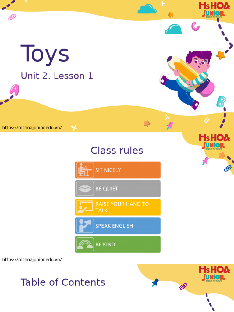 Lesson 1 - Unit 2 | PDF | Toys