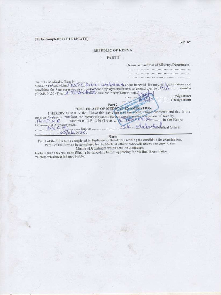Festus GP 69 Form | PDF