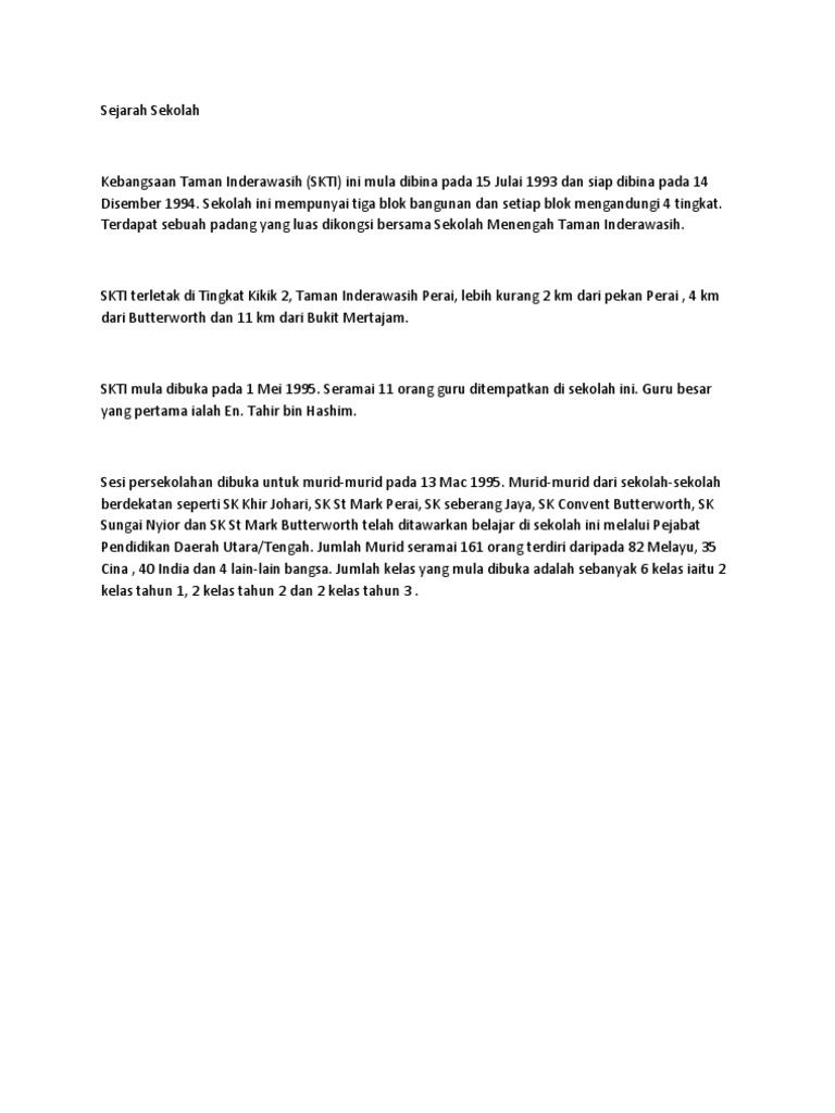 Sejarah Sekolah Pdf