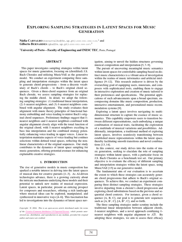 Sampling Strategies for Music Generation | PDF | Euclidean Vector