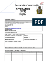 ASTRA Program Application Form