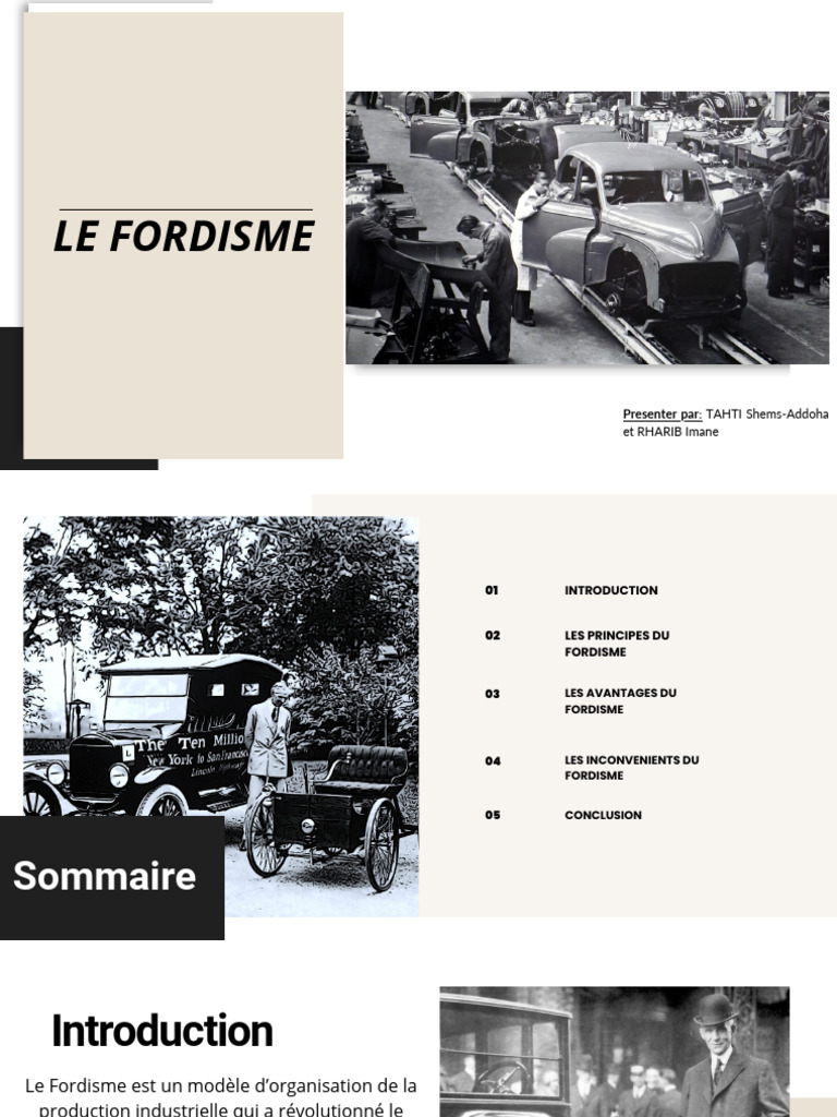 Comprendre le Fordisme : Avantages et Inconvénients | PDF | Économie ...