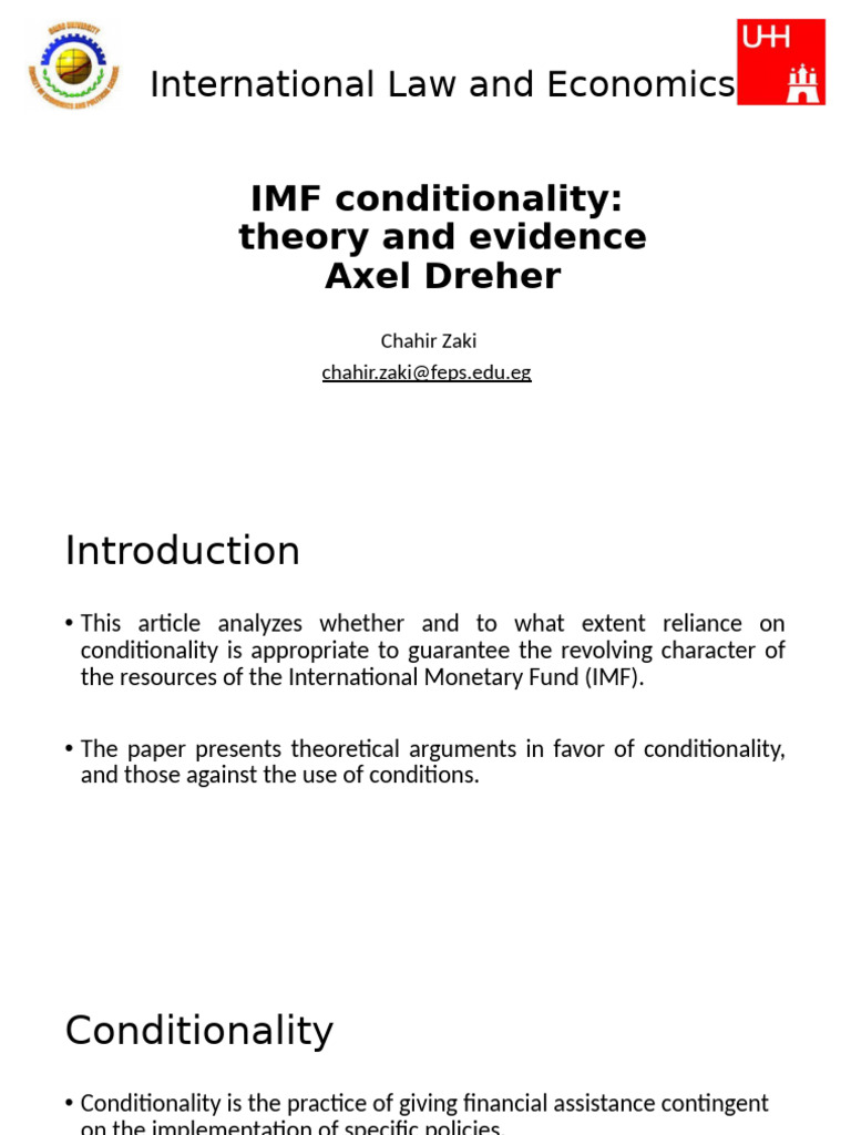 IMF Conditionality: Theory and Evidence | PDF | World Trade ...