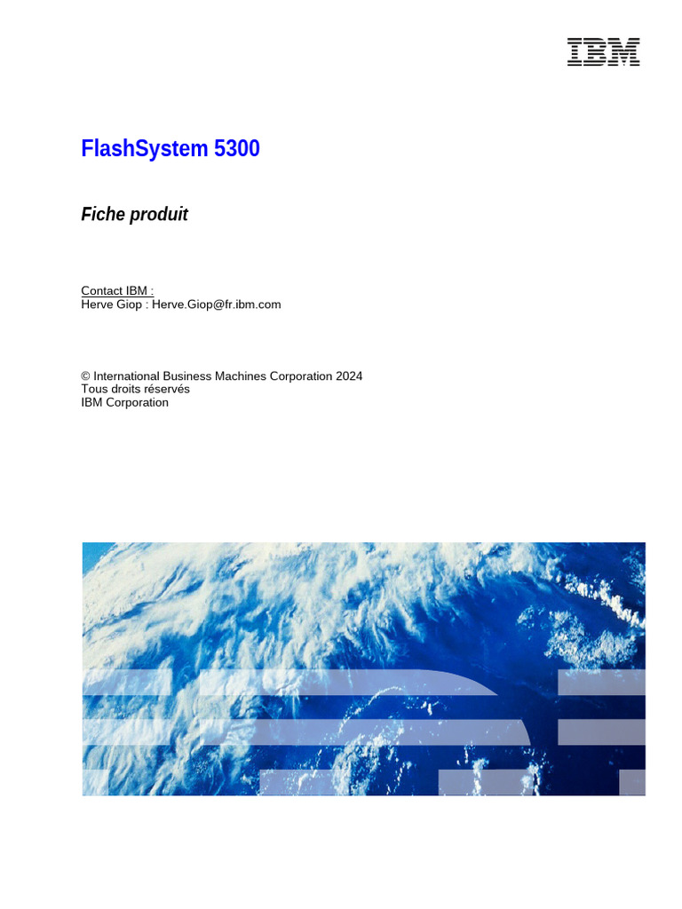 Baie de stockage IBM FlashSystem 5300 | PDF | Mémoire flash | IBM