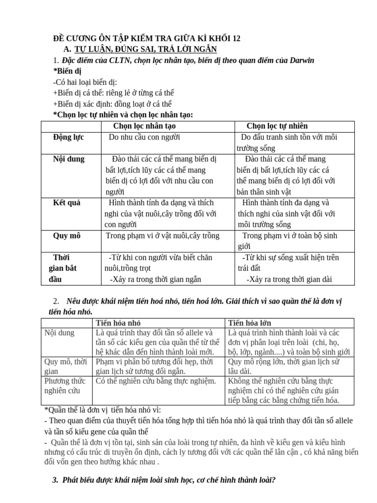 Sinh GK 2 | PDF