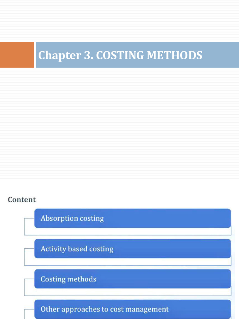 Costing Methods for Machinery and Labor | PDF