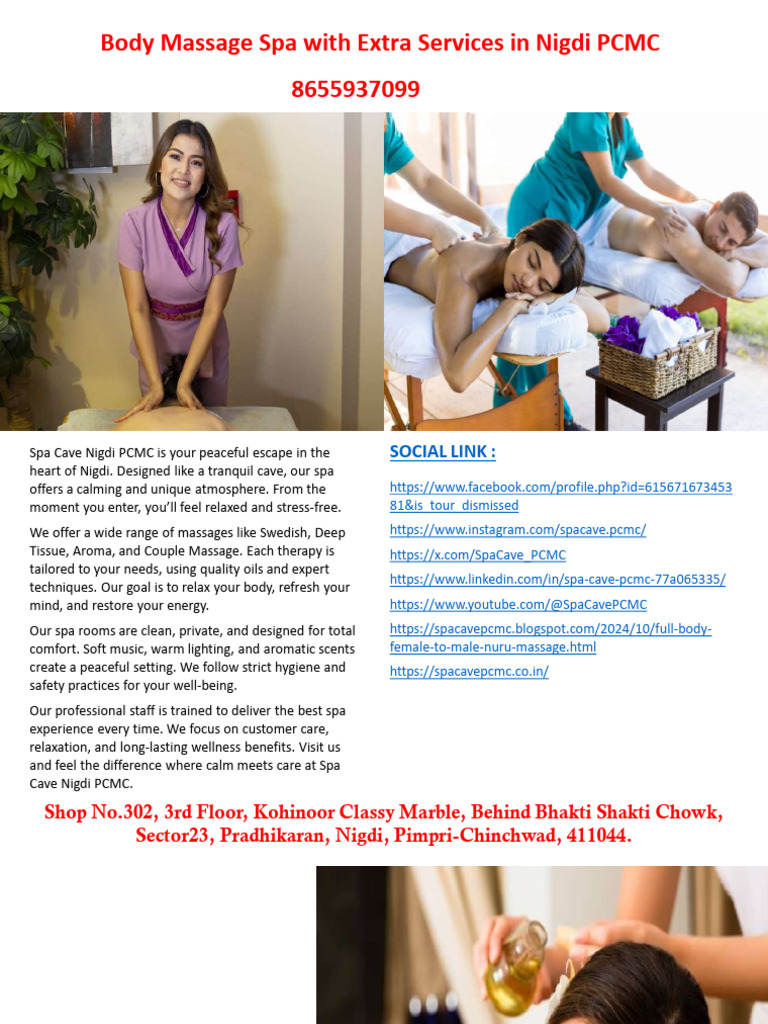 Spa Cave Nigdi: Relaxation & Services | PDF | Massage | Therapy