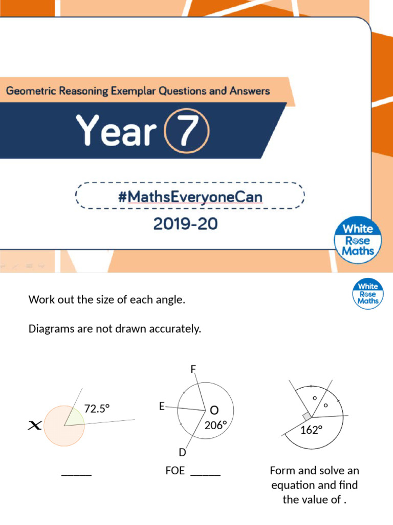 Y7 Geometric Reasoning Exemplar Questions and Answers | PDF | Triangle ...
