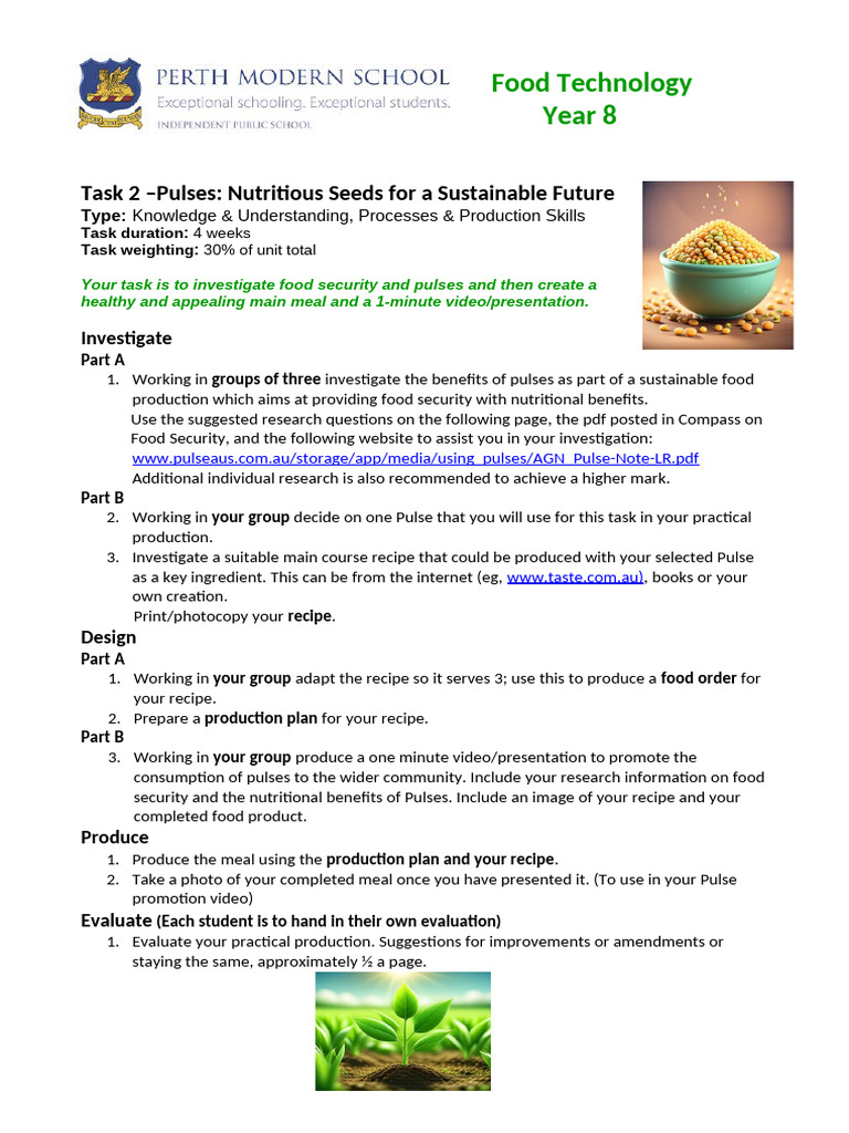 Task 2 Pulses | PDF | Foods | Legume