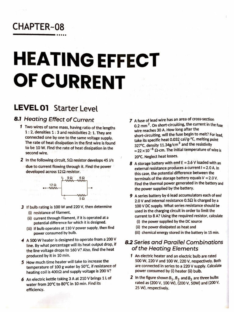 Heating Effect of Current-1 | PDF | Series And Parallel Circuits | Resistor