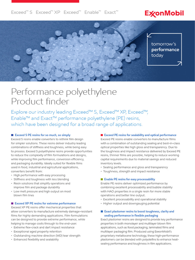Exceed XP PE Resins for Extreme Performance | PDF | Polyethylene ...