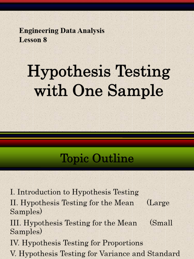 One-Sample Hypothesis Testing Guide | PDF | P Value | Statistical ...