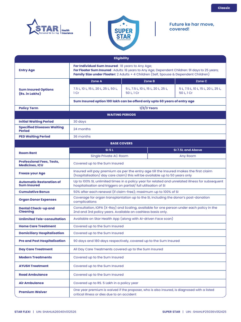 Star Flexi One Pager | PDF | Health Care | Medical Specialties