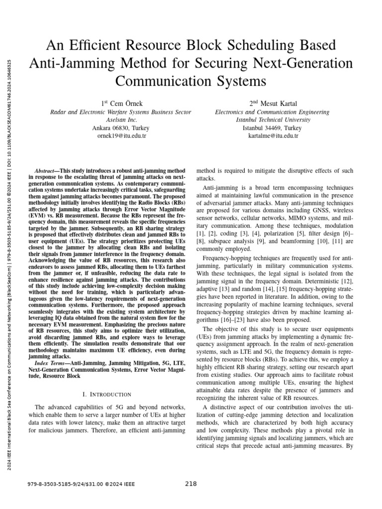Anti-Jamming Method for 5G Systems | PDF | Orthogonal Frequency ...