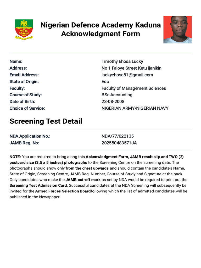 NDA 77 Regular Course Application | PDF