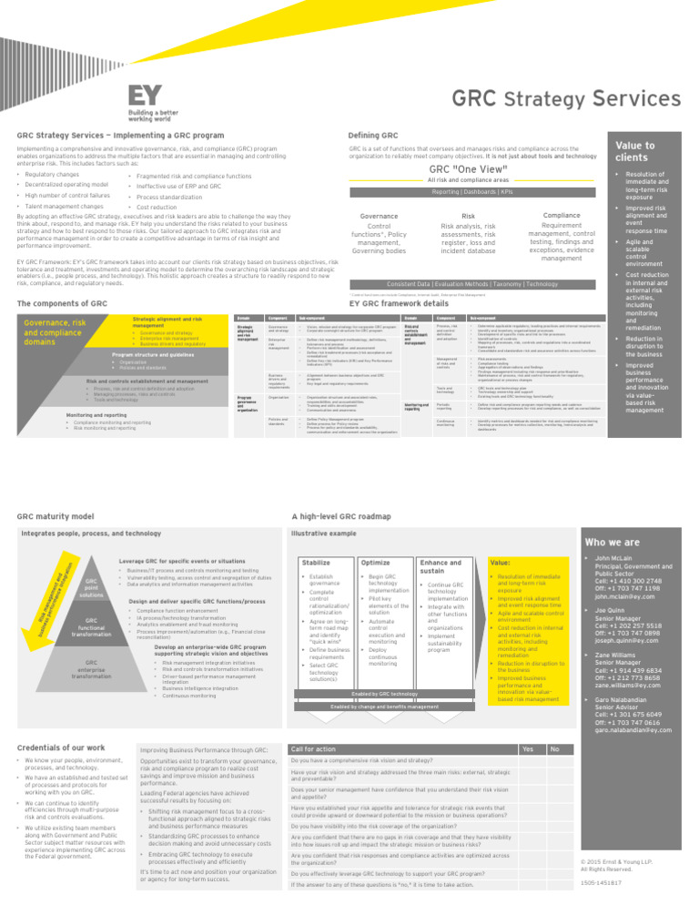EY's Comprehensive GRC Framework | PDF | Risk | Risk Management