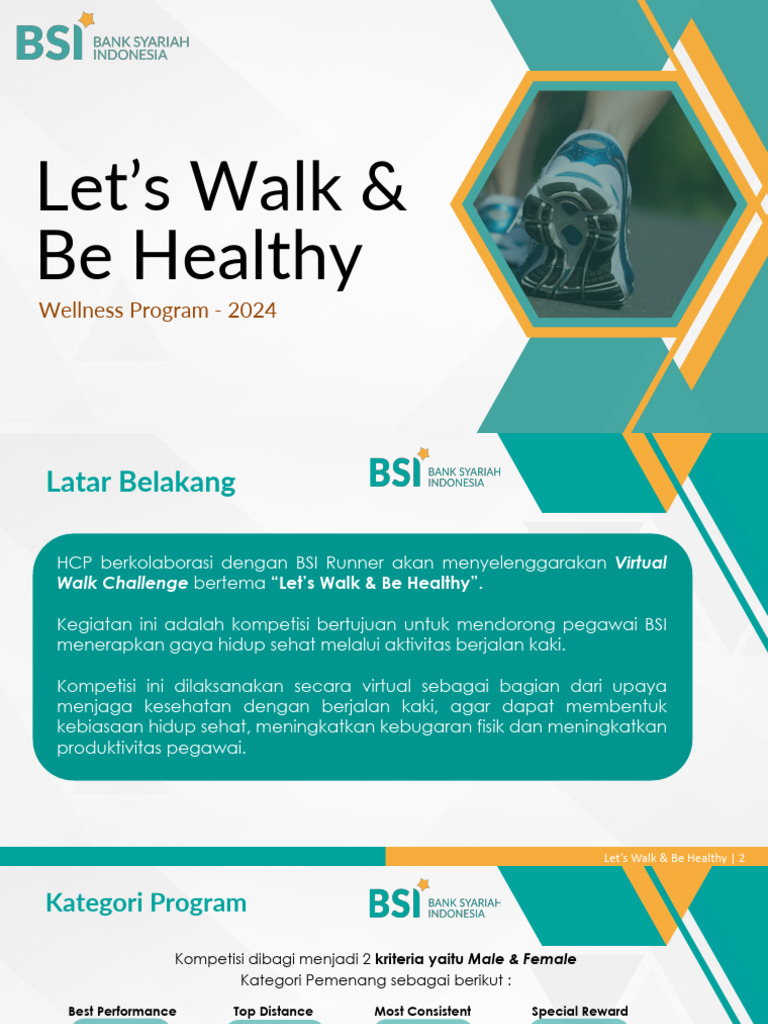 Tantangan Virtual: Let's Walk & Be Healthy | PDF