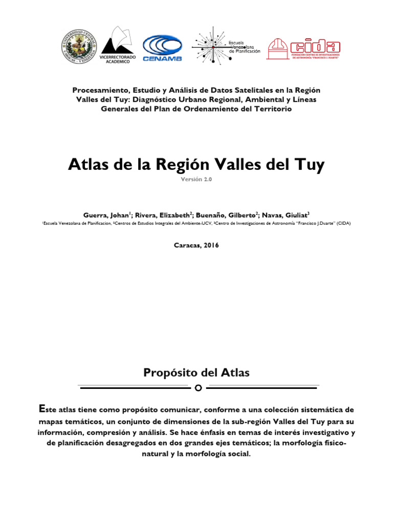 Mapa de los Valles del Tuy: Atlas 2.0 | PDF | Valle | Geomorfología