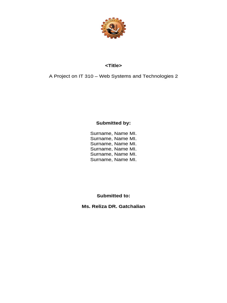 IT 310 Project by Gatchalian's Class | PDF | Ajax (Programming ...