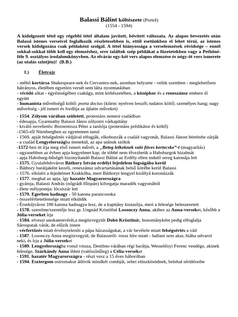 Balassi | PDF
