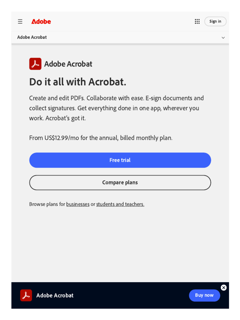 Adobe Acrobat: PDF Editing & Collaboration | PDF | Software ...