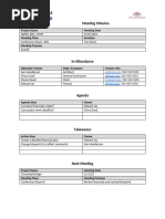Meeting Minutes Template (MOM) | PDF | Business