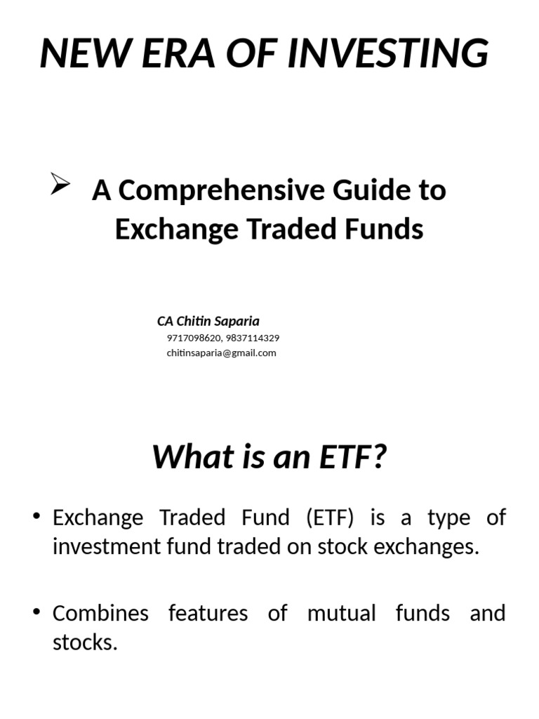 Guide to ETFs: Types and Benefits | PDF | Exchange Traded Fund | Economies