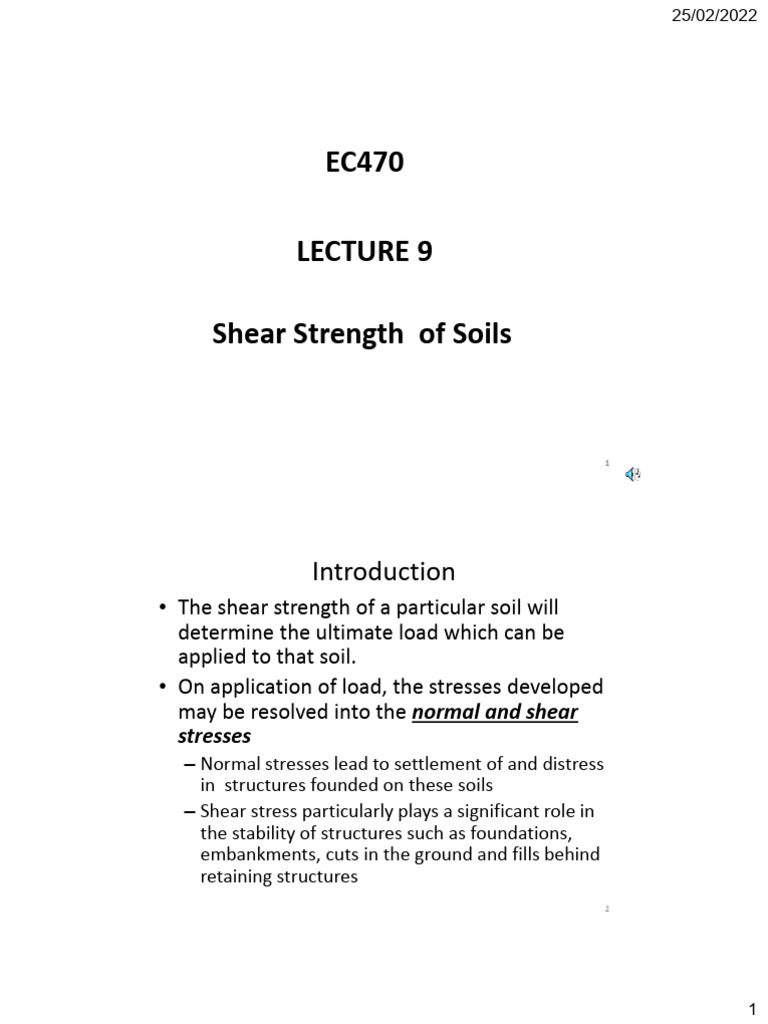 Shear Strength of Soils Explained | PDF | Strength Of Materials ...