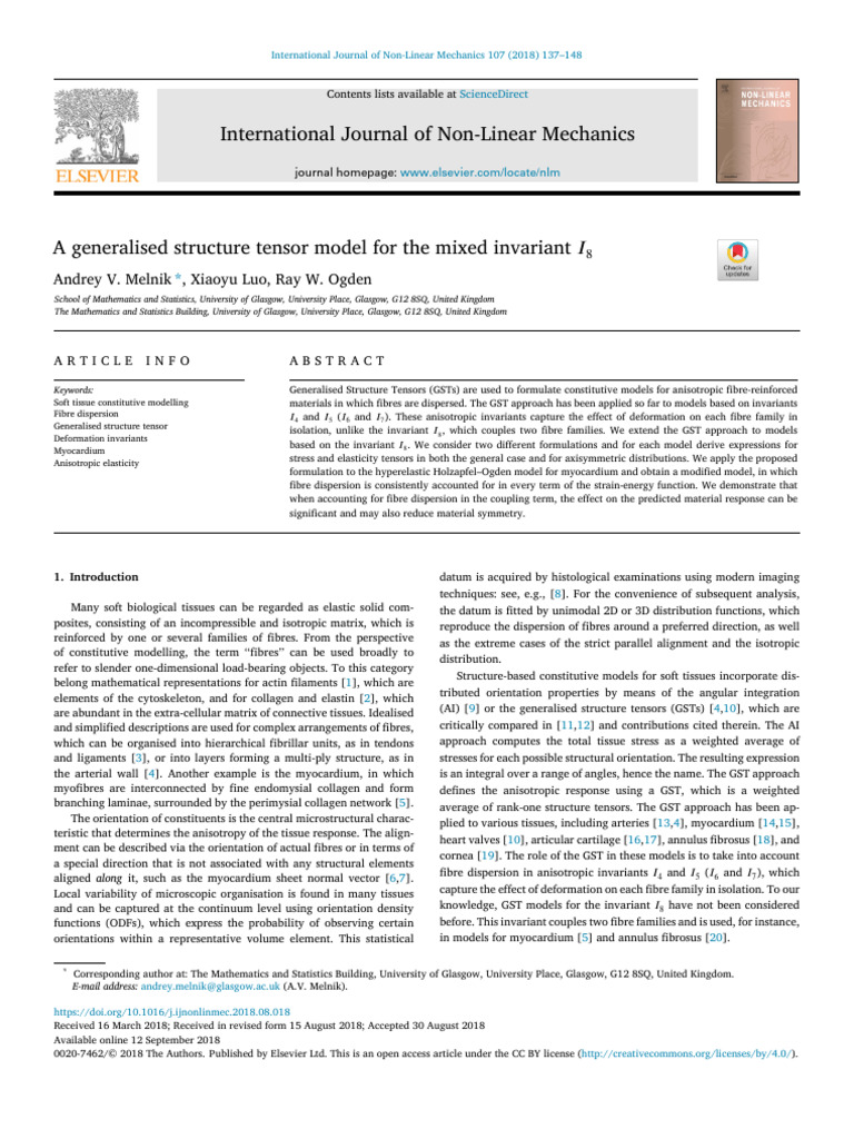 Generalised Structure Tensor Model I8 | PDF | Mathematical Analysis ...