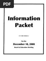 December 10, 2008 Ann Arbor Public Schools Board of Education Information Packet