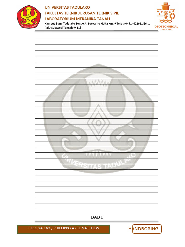Metode Hand Boring untuk Penyelidikan Tanah | PDF