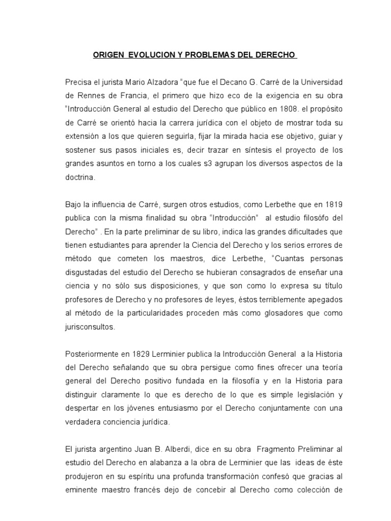 Orígenes y Evolución del Derecho | PDF | La Ley natural | Justicia