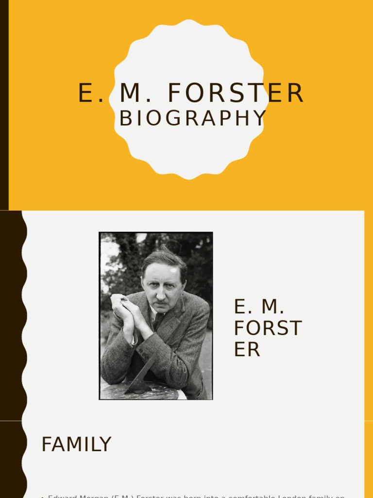 E. M. Forster: A Biographical Overview | PDF